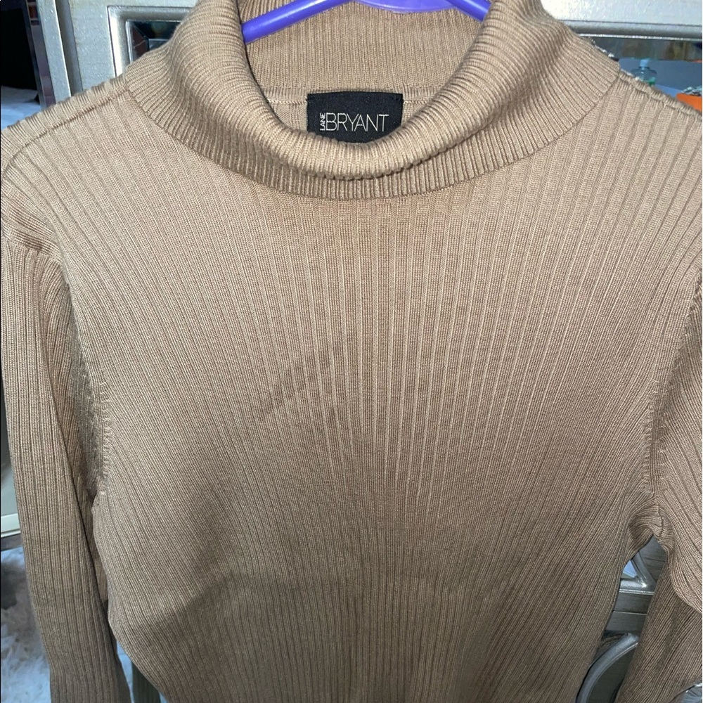 women’s tan turtleneck